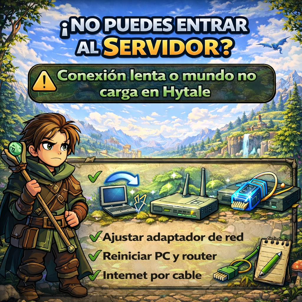 ¿No Puedes Entrar al Servidor? Solución a Conexión Lenta o Mundo que No Carga en Hytale